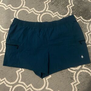Torrid Size 3 Teal Happy Camper Athletic Shorts with Zipper Pockets